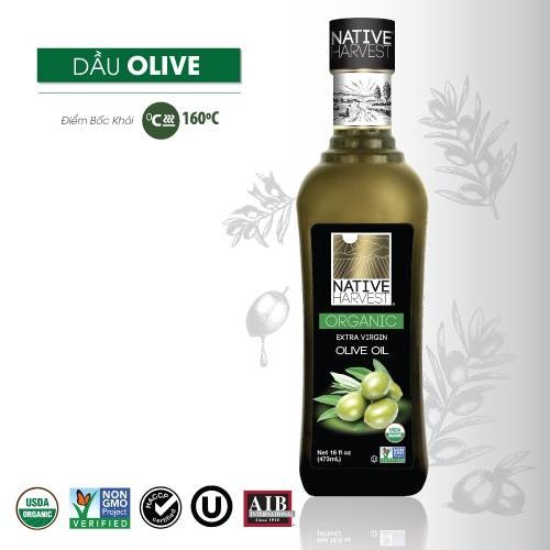 Dầu Olive Extra Virgin Organic 473ml Native Harvest Chính Hãng Nhập Khẩu Mỹ