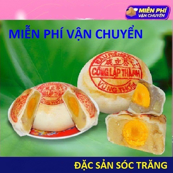 Bánh Pía Đậu Xanh Sầu Riêng Trứng Muối - 300g (4 cái 1 gói) Phù Hợp Làm Qùa Tặng Trung Thu