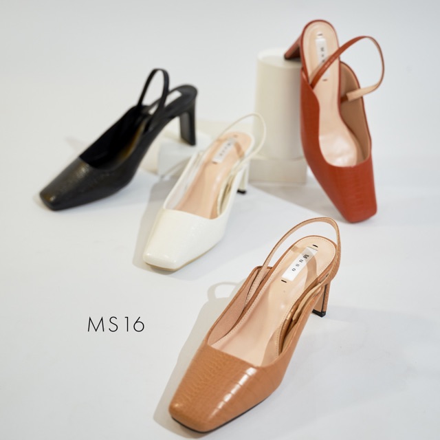 Slingback muso mũi vuông