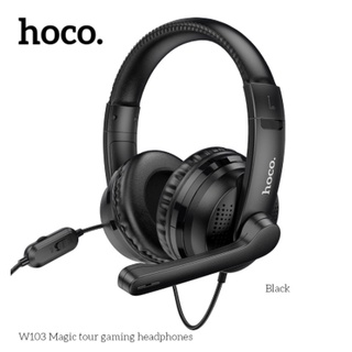 Tai Nghe Chụp Tai Gaming HOCO W104 - Có Dây, Đèn LED Kèm Micro, Âm Thanh Nổi - Bảo Hành 6 Tháng