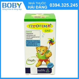 Fitobimbi Gas Bimbi - Hỗ trợ giảm đầy hơi nôn trớ chướng bụng tăng cường hệ tiêu hóa cho bé - Nhập khẩu Ý