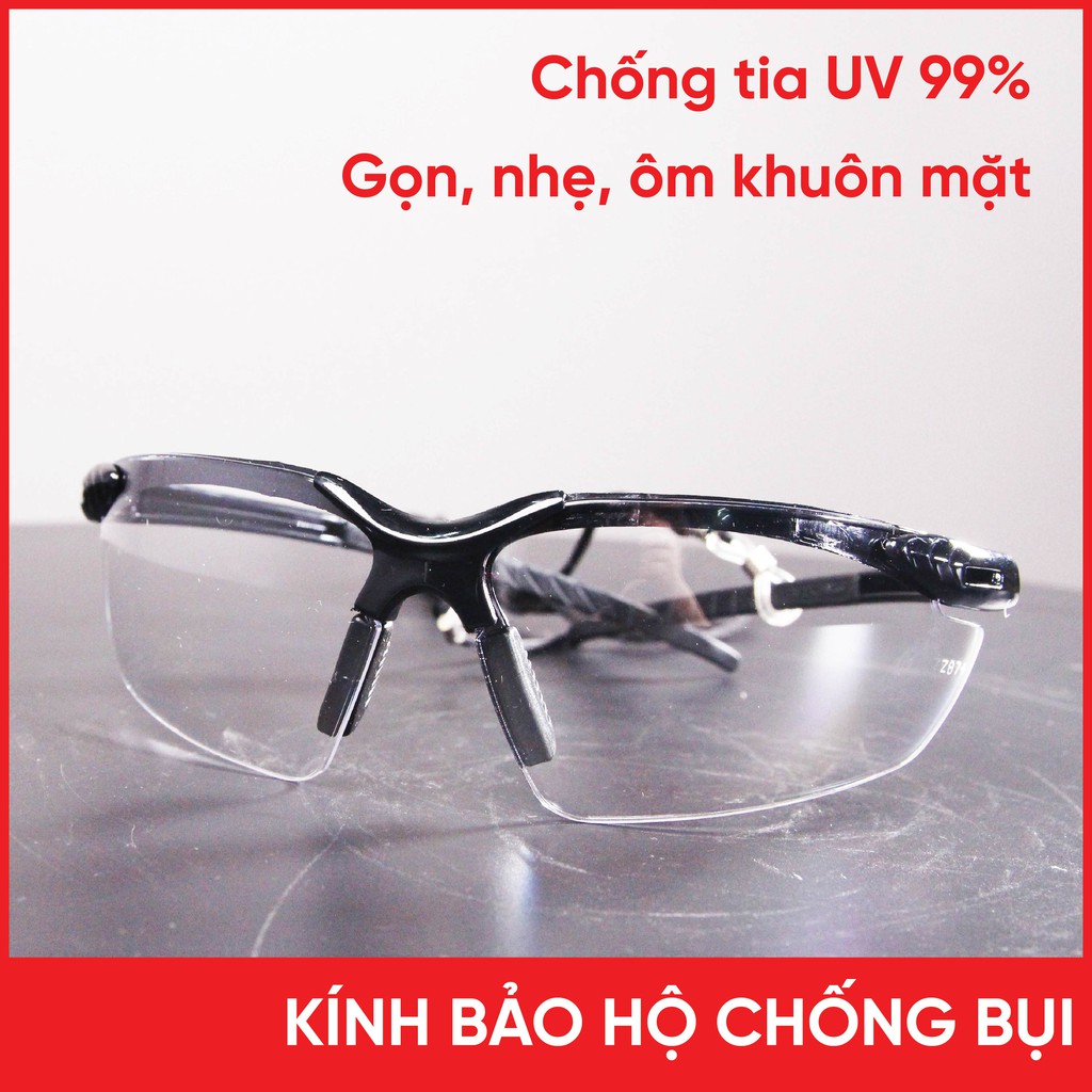 Kính Bảo Hộ Chống Bụi Chống Tia UV 99% SafetyMan SM911