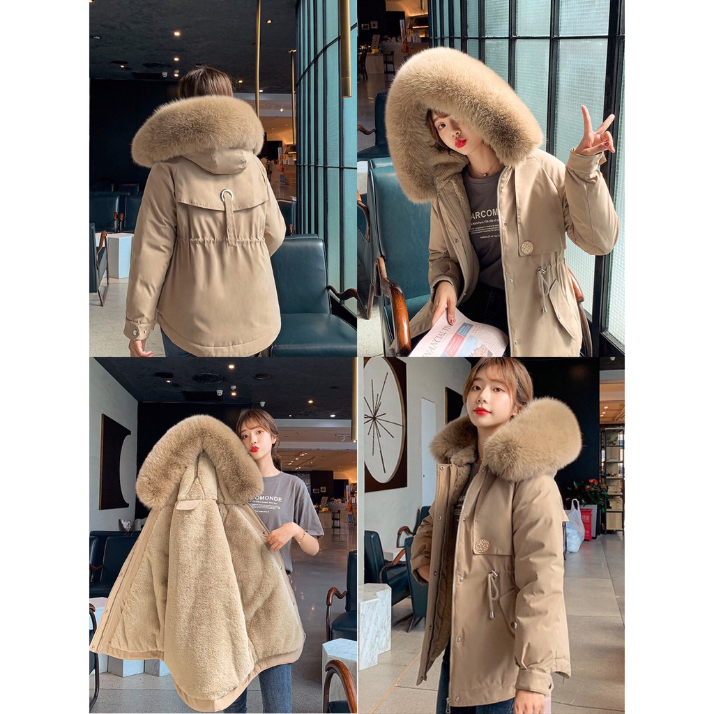 [ÁO PARKA NỮ] Áo Khoác Nữ Lót Lông Áo, Parka Cao Cấp Hottrend Hàng Quảng Châu Loại 1 Kèm Ảnh và Clip Thật