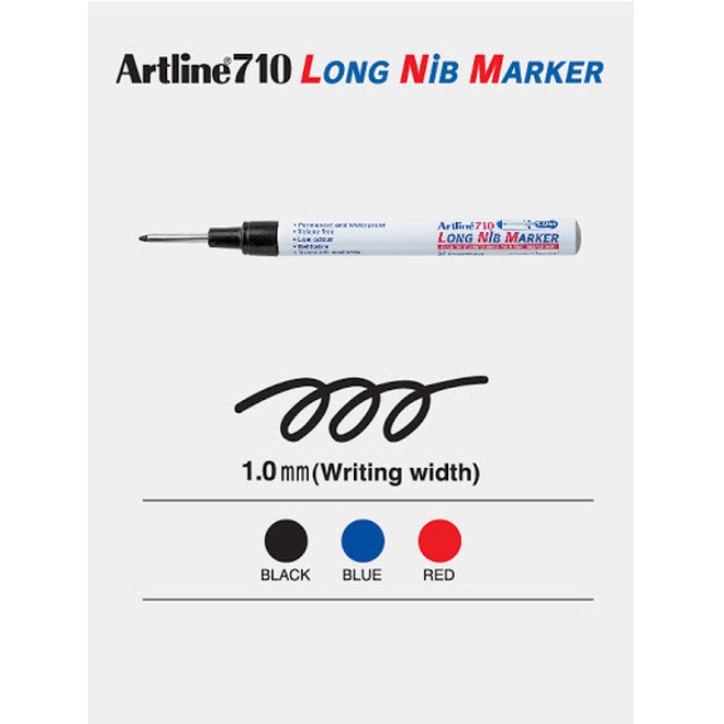 Bút đánh dấu ngòi dài Artline EK-710 - Màu đen (Black)