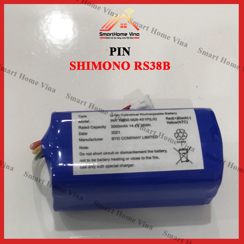 Pin robot hút bụi Shimono RS38B, dung lượng 3000mAh, bảo hành 3 tháng.