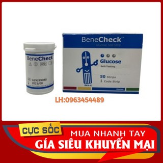 Que thử đường huyết benecheck hộp 50 que