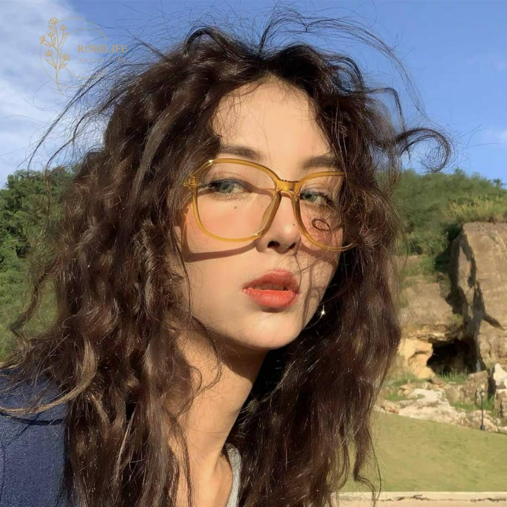 Roselife Vintage Style Square Frame Clear Lens big Eyeglasses Women man unisex Eyewear