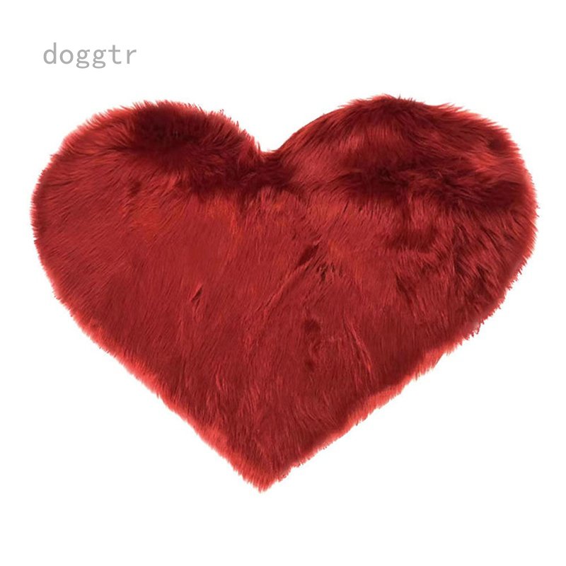 Doggtr Thảm lông mềm lót sàn chống trượt hình trái tim xinh xắn