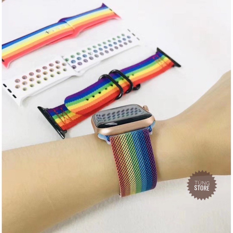 Dây apple watch bảy sắc cầu vồng hot hot hot
