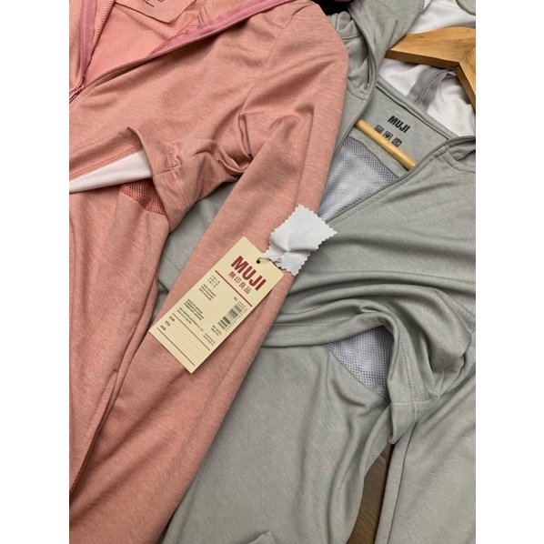 Áo chống nắng thân dài liền Muji hàng xuất dư gồm 3 màu