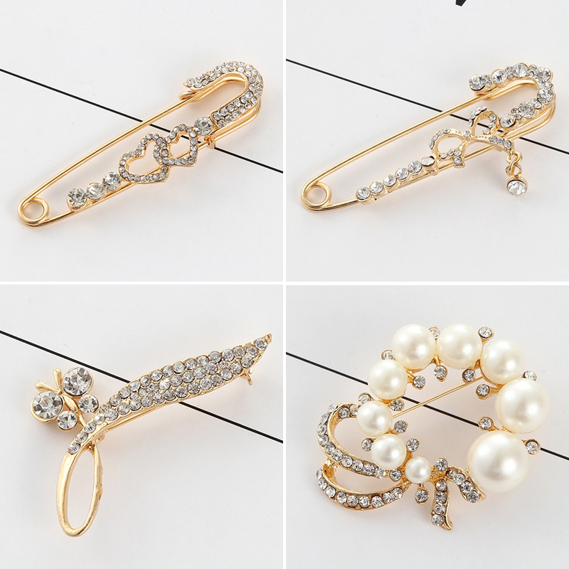 Ghim cài áo đính đá phong cách hàn quốc