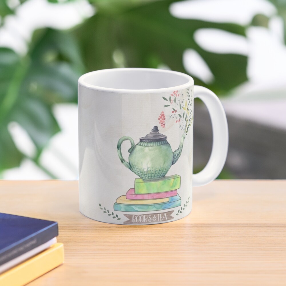 Cốc sứ in hình tách trà cute