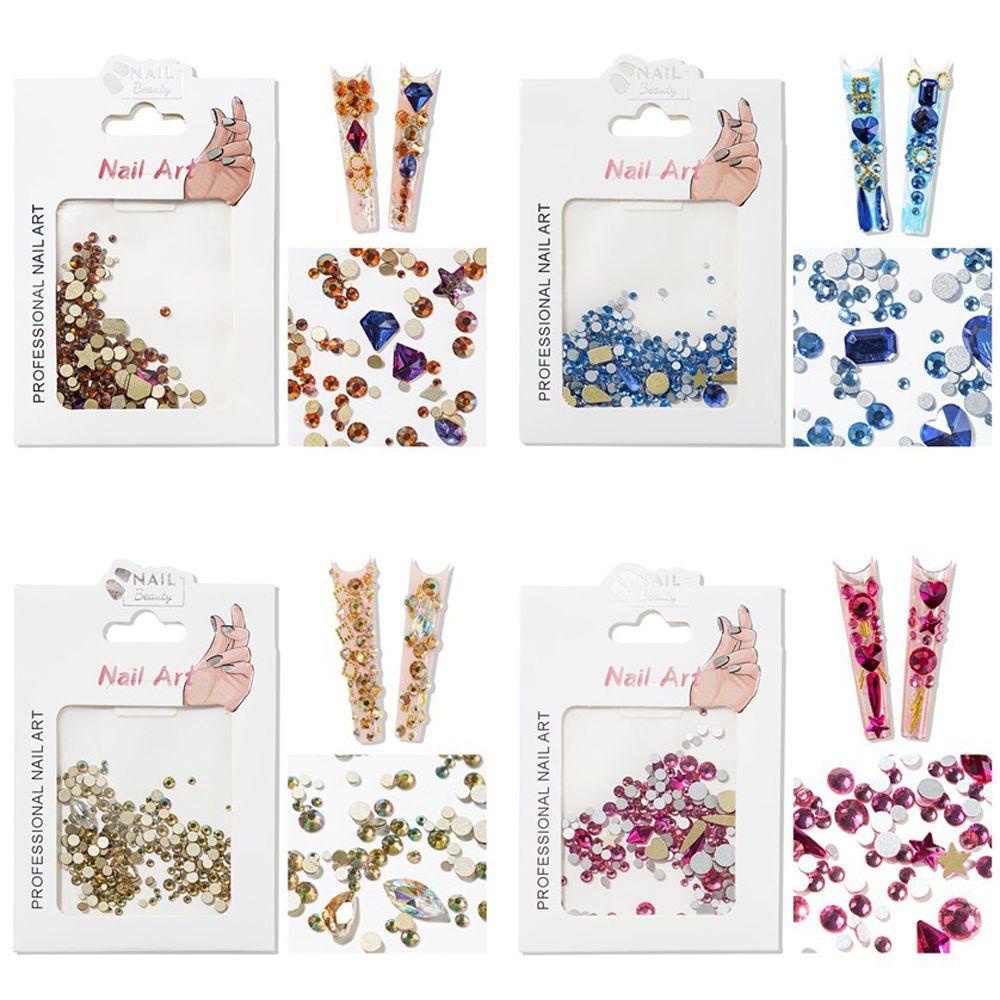 OCEANMAP Đá Đính Trang Trí Móng Tay 3D Hình Giọt Nước Thời Trang