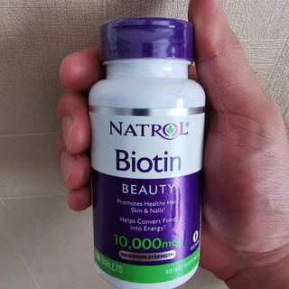 Viên uống mọc tóc Natrol Biotin 10000Mcg 100 viên USA