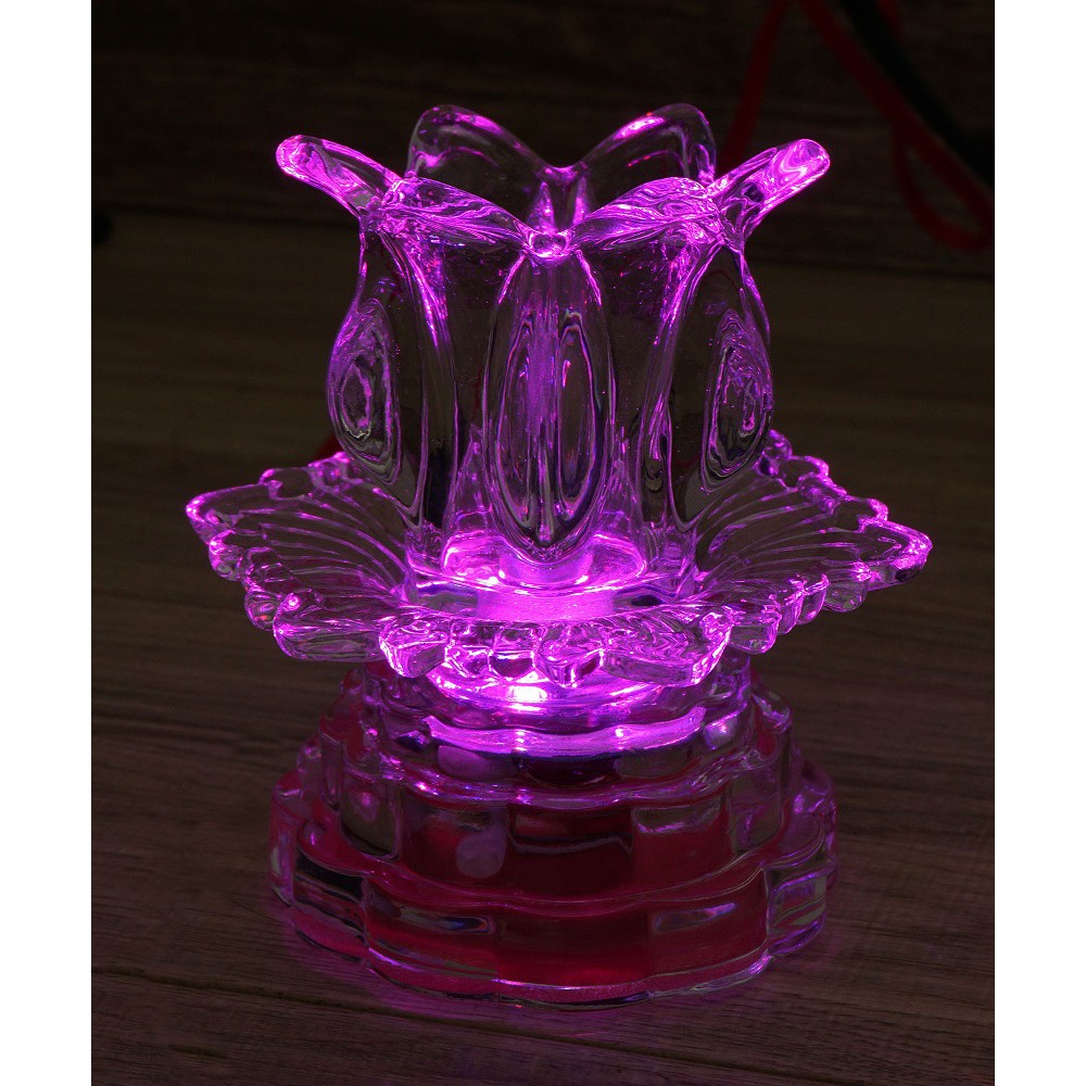 Đèn Hoa Thủy Tinh có Led đổi màu (F19)