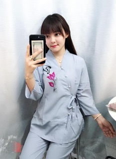 Bà Lai nhật sen vẽ kate