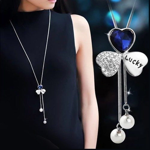 Dây chuyền dài cỏ 3 lá Lucky BH3002