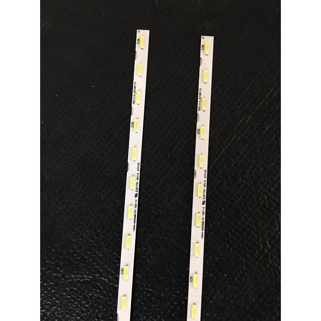 LED TIVI SAMSUNG 49" 49NU7100 49NU7300 49NU7090 49RU7200 49N5500 HÀNG MỚI 100% BỘ 2 THANH LED VIỀN MỖI 38 BÓNG 6V