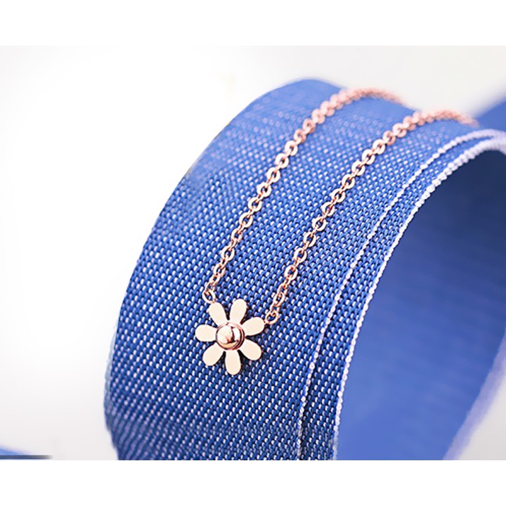 Dây chuyền titan 1 bông hoa cúc siêu đẹp, bền màu, hợp thời trang, dễ phối đồ