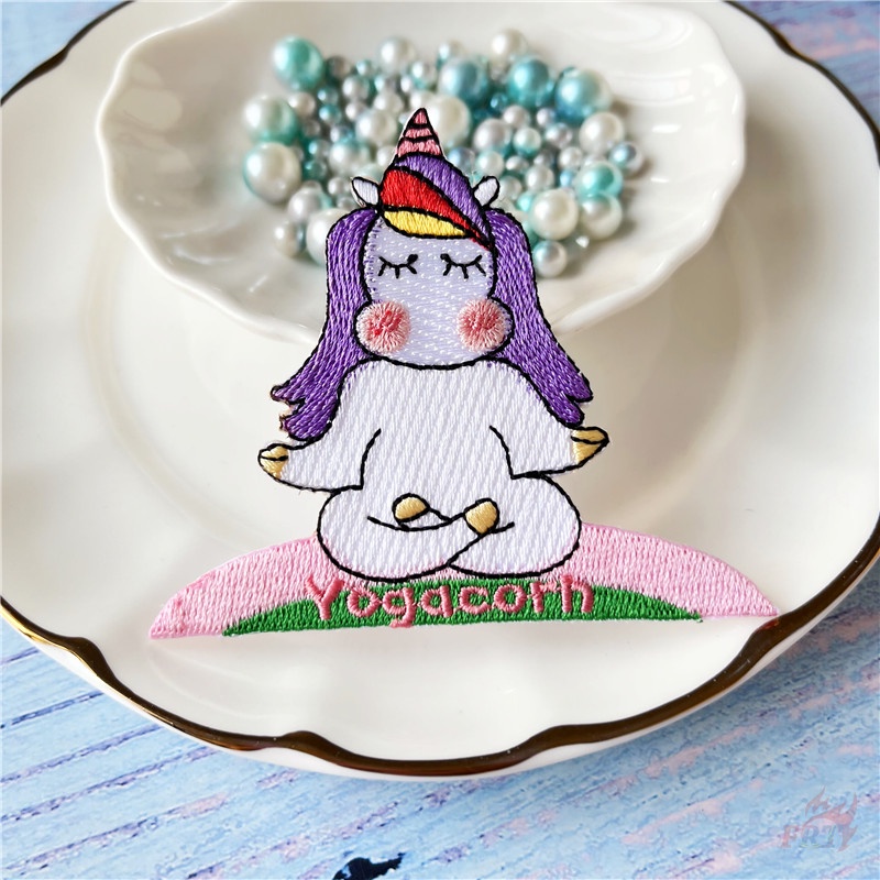 ☸ Kuso - Miếng Dán Ủi Lên Quần Áo Vui Nhộn ☸ 1 Miếng Dán Patch DIY Hình Kỳ Lân Tiên Cá, Gấu Trúc, Gấu Trúc Avengers