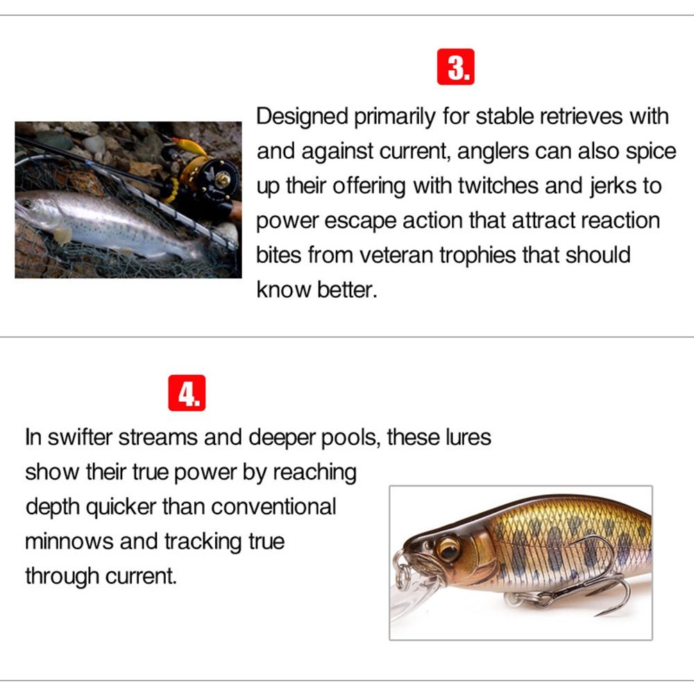 MUVAKO Mồi Câu Cá Nhân Tạo 51mm/4.2g 52mm/4.5g