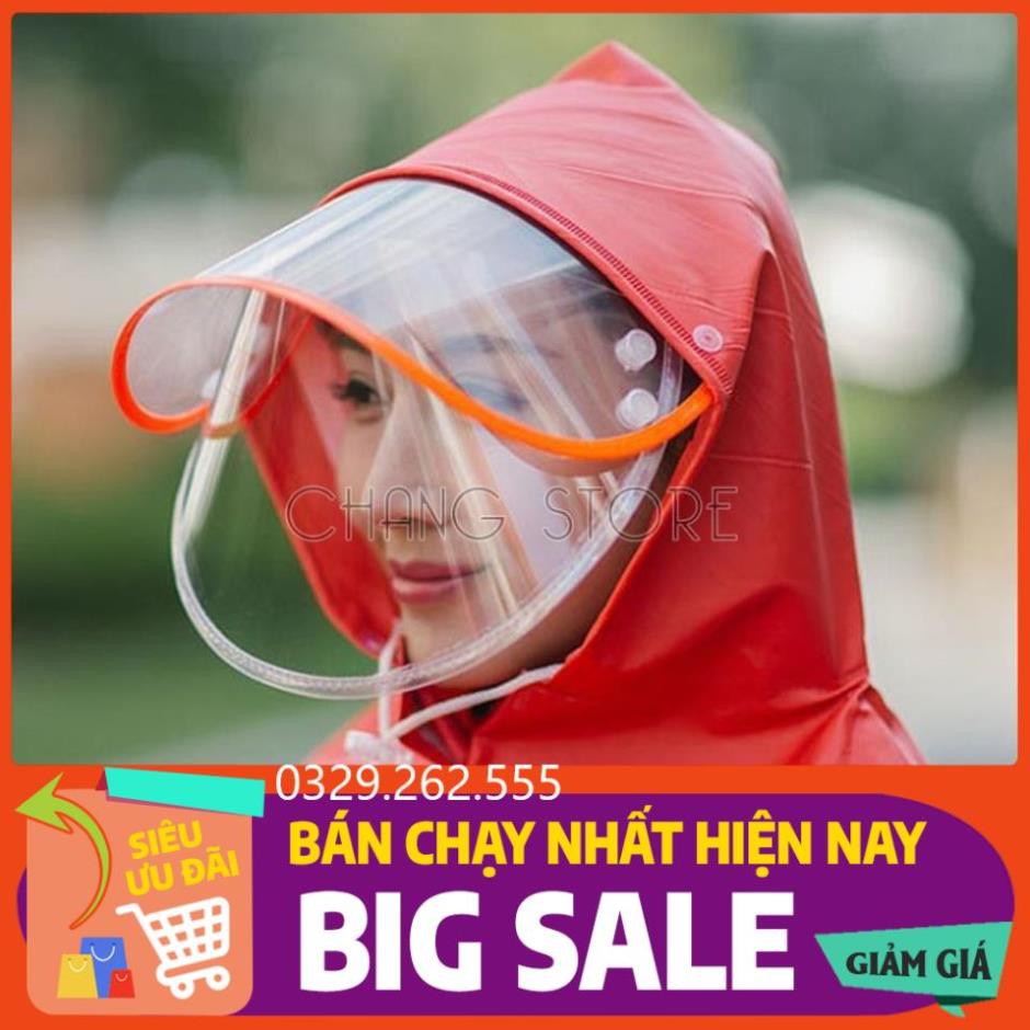 (Big Sale) Áo mưa cánh dơi vải dù siêu bền đầu phản quang có kính che mặt vải dù siêu dai, siêu bền