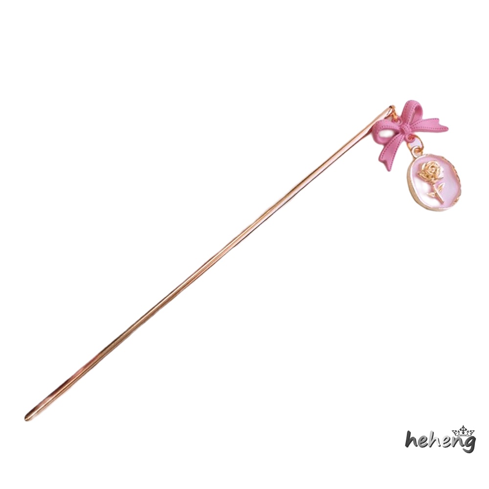 Trâm Cài Tóc Hoa Hồng Bằng Hợp Kim Không Gây Dị Ứng Phong Cách Trung Hoa