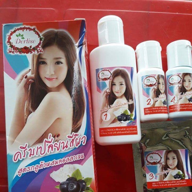 Set Tắm Trắng Body DERLISE Skin Hairb Balancing Cream - Thái Lan