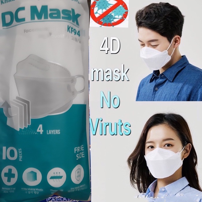 Bịch 10 Cái Khẩu trang KF94 DC Mask-4D