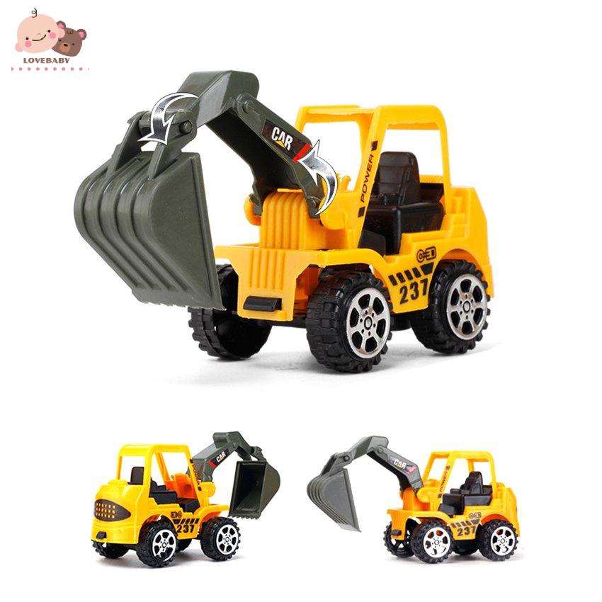 [HOT]Boy Toy Car Excavator Color Random Child Inertia Model Engineering Car