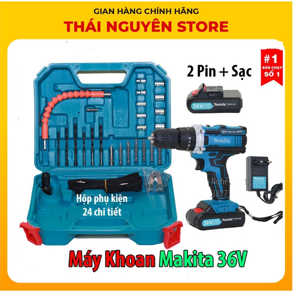 Máy khoan cầm tay,khoan pin Makita 36V bảo hành 12 tháng chính hãng