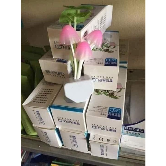 Đèn Ngủ Hình Nấm Cảm Ứng Tự Động Sáng/Tắt