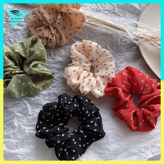 Buộc tóc scrunchies vòng chấm bi, Hàng chuẩn đẹp, màu sắc tươi sáng