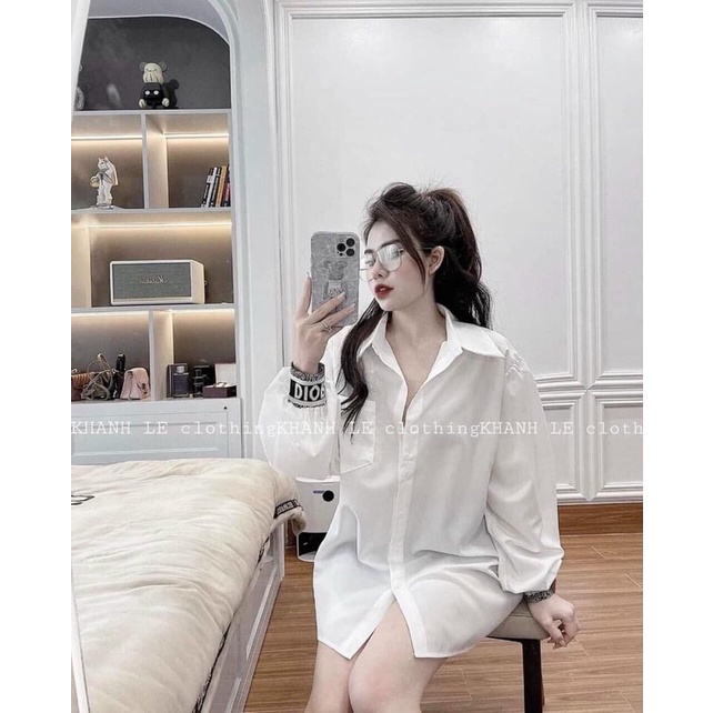 Áo sơ mi nam nữ Unisex nhiều màu form rộng suông