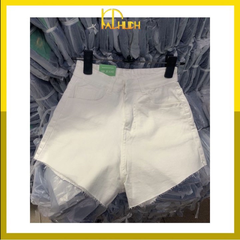 Quần short nữ jean co giãn thiết kế lai tua tôn dáng KC218