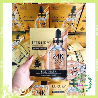 (chính hãng) - Combo 10 miếng mặt nạ lụa 24k chuẩn chính hãng