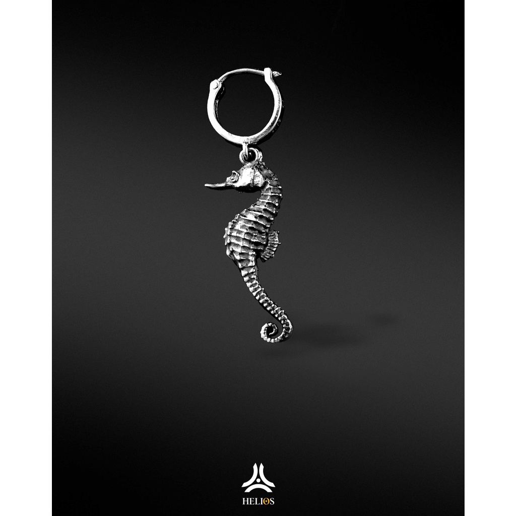 Khuyên tai bạc nam, nữ HeliSilver Hippocampus Helios Original S925 KTB321