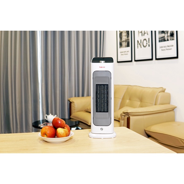 Máy sưởi gốm không khô da nhập khẩu Nhật Bản FUJIHOME , máy sưởi ấm điện mini không đốt oxi tự ngắt để sàn Ceramic