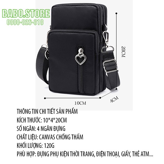 Túi đeo chéo nữ mini nhỏ xinh, cá tính, dễ thương nhiều ngăn đựng điện thoại, đi chơi, chống nước hiệu quả đẹp, giá rẻ | BigBuy360 - bigbuy360.vn