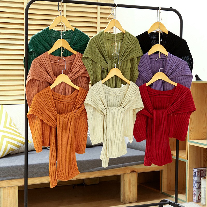 Khăn Choàng Cổ Dệt Kim Một Kích Thước Vừa Vặn Thông Dụng Thiết Kế Thắt Nút Phong Cách Vintage Mùa Đông Và Mùa Đông Mới 2020 Cho Nữ