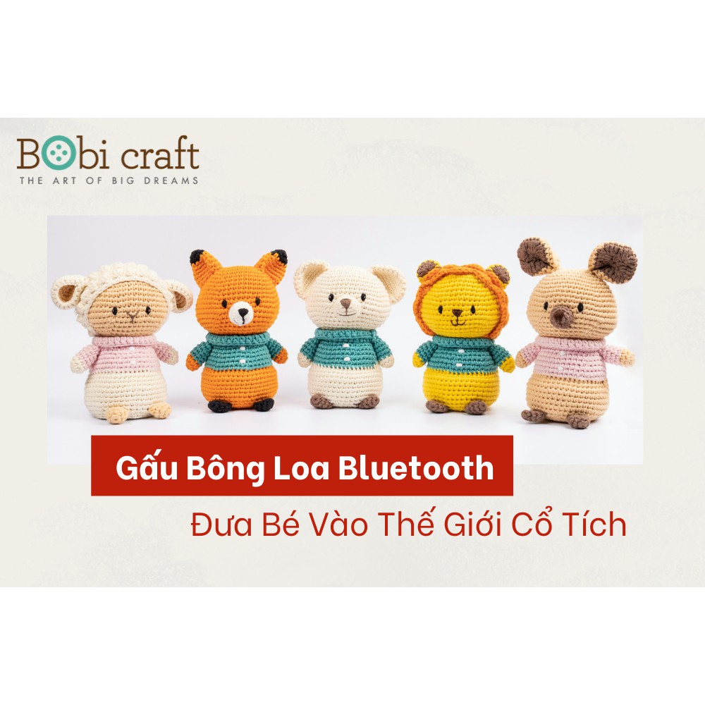 Thú bông len tích hợp loa Bluetooth