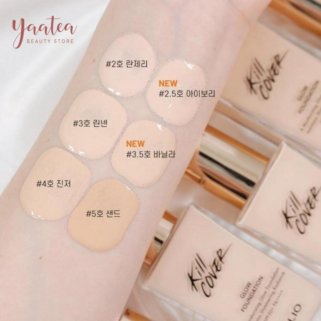 Set Kem Nền Clio Glow Tone + Cọ Nền
