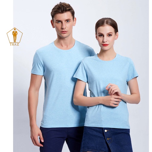 Áo Thun Trơn 265g TRAZ Phom Xuông unisex Dùng Chung Nam Nữ Vải Dày Màu Đen, trắng Xám Ngắn Tay Cổ Tròn