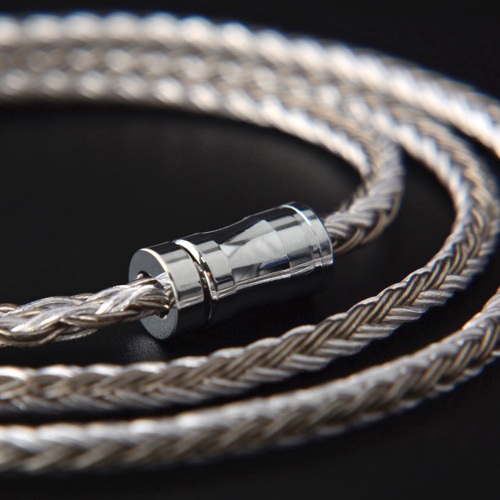 Dây Cáp Mạ Bạc C16-4 16 Lõi 3.5/2.5/4.4mm MMCX 2Pin QDC NX7 Pin Cho CCA C12 KZ ESX TRN VX Pro