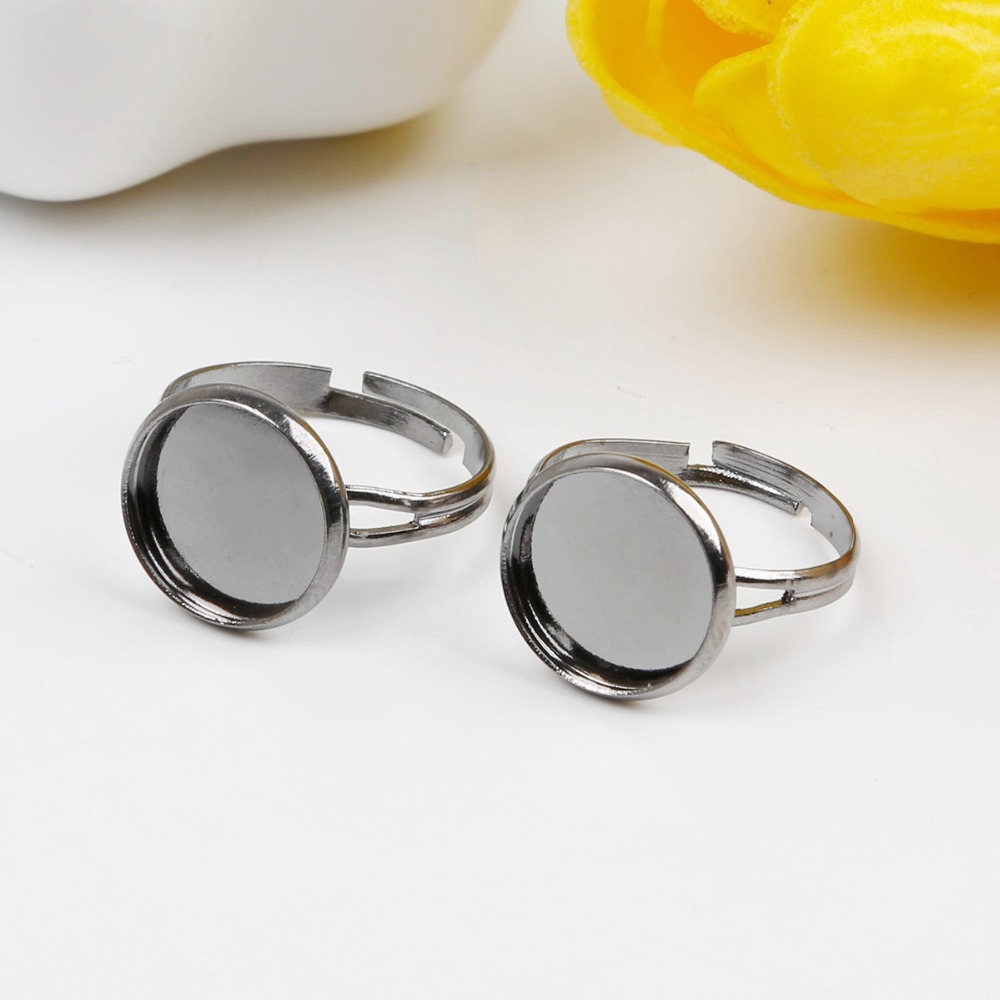 Set 10 đế tròn trơn dùng làm nhẫn đính đá cabochon diy 12mm