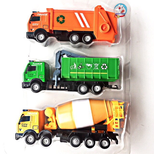 Set 3 Xe Ô tô Sắt Cứu Hoả Hoặc Xe Tải