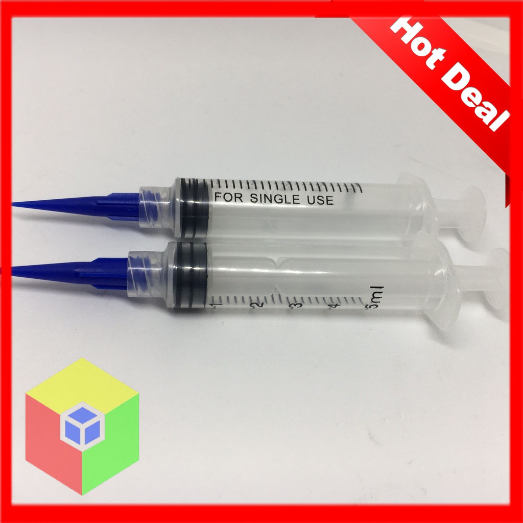 Phụ kiện Rubik - Ống đựng lube - Bộ Xilanh có đầu khóa + kim bơm keo