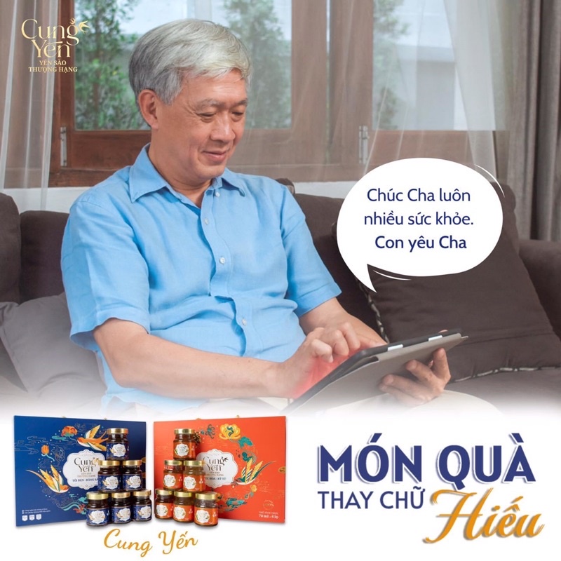(sale 50%)Nước yến sào tỏi đen đảng sâm cung yến  70ml- Lốc 6 hũ