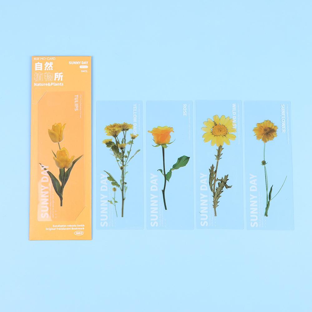 PISTA Set 5 Thẻ Đánh Dấu Trang Sách Hình Cây Tự Nhiên