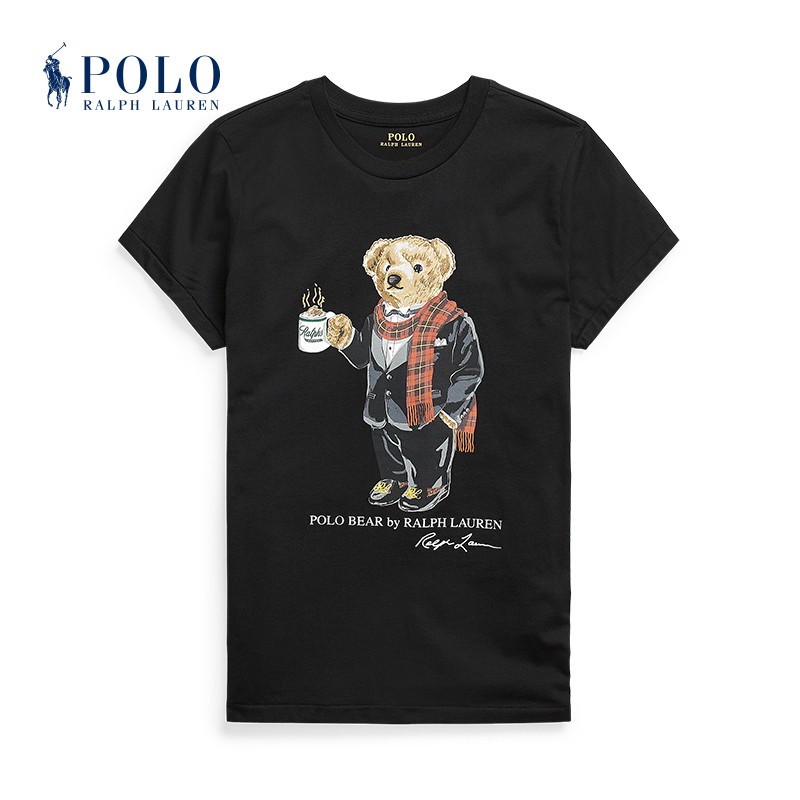 RALPH LAUREN Áo polo In Hình Gấu Cocoa Thời Trang Dành Cho Nam 21898